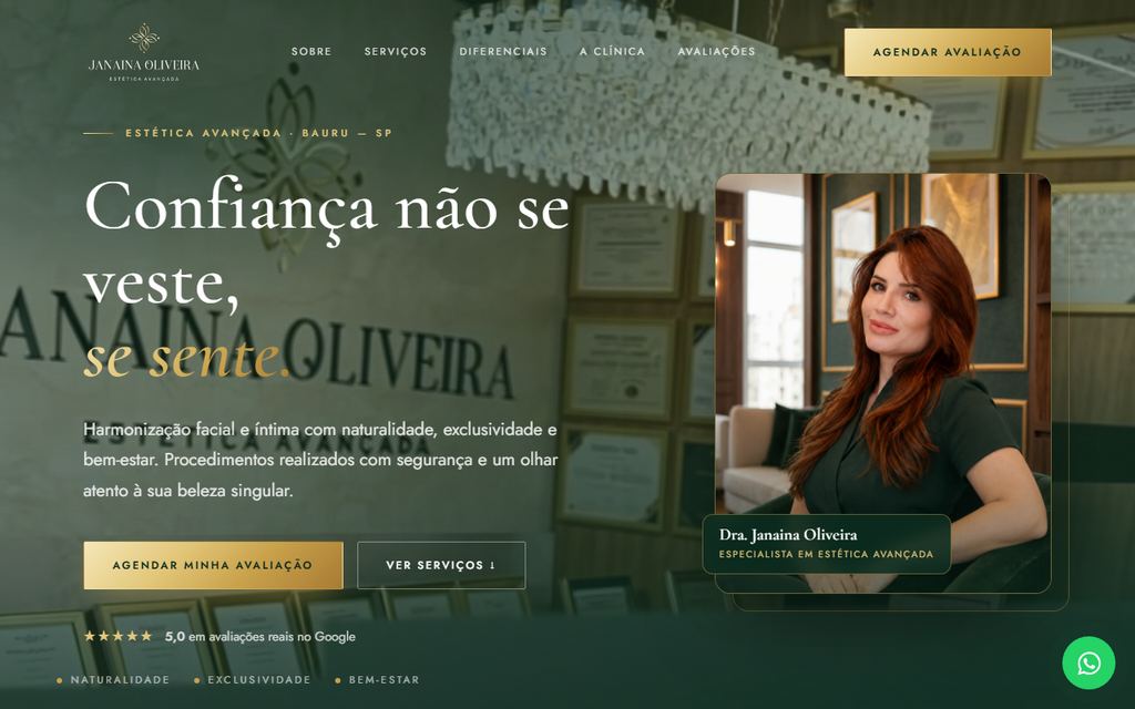 Site Dra. Janaina — estética avançada