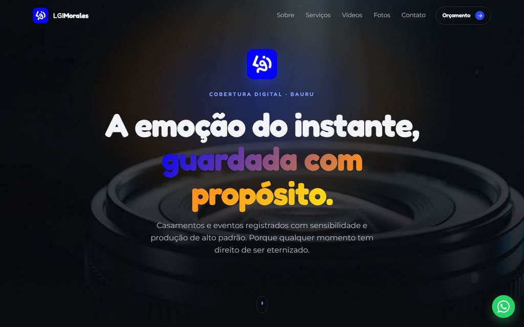 Site LGI Morales — cobertura digital de eventos
